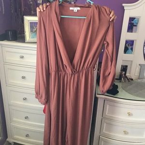 jumpsuit with cleavage